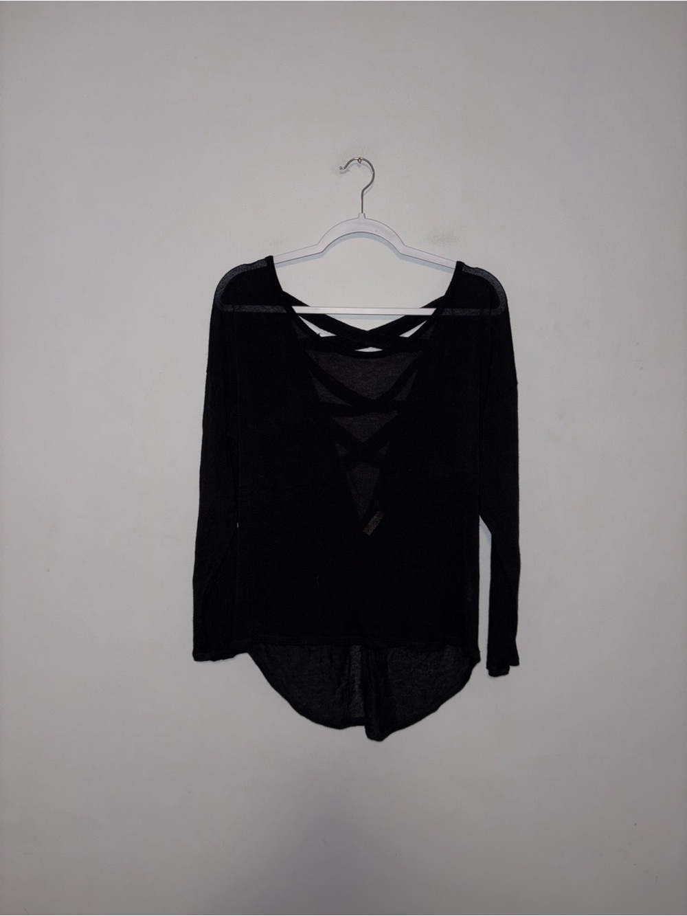 Black Strap Back Longsleeve